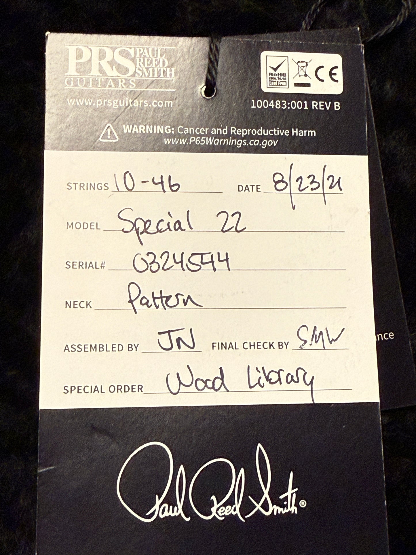 PRS Special 22 Semi-Hollow Wood Library 10-Top Korina Run in Faded Purple Jeans 210324544