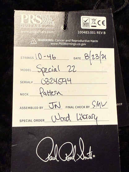 PRS Special 22 Semi-Hollow Wood Library 10-Top Korina Run in Faded Purple Jeans 210324544