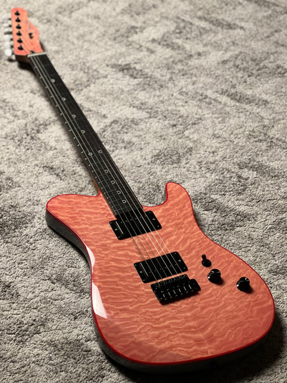 Dhatarattha Custom DTL HH Quilt in Trans Salmon Pink with Rosewood FB