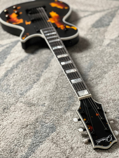Dhatarattha Custom DLP in Black Over Triburst with 5A Flame Top Relic
