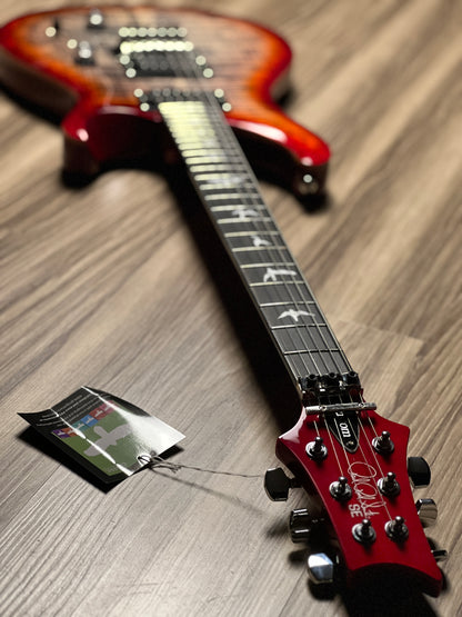 PRS SE Custom 24 Floyd in Charcoal Cherry Burst