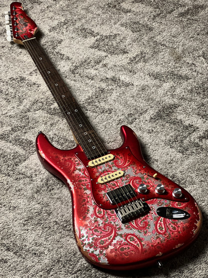 Dhatarattha Performance DST HSS in Pink Paisley with Rosewood FB and Nitrocellulose Lacquer Relic