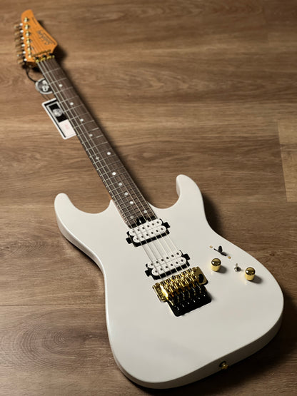 Soloking MS-1 Custom 24 HH FR Flat Top in Pearl White with Rosewood FB and Gold Hardware Nafiri Special Run