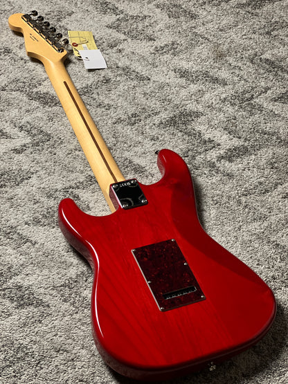 Fender Japan Hybrid II Stratocaster with Maple FB in Flame Sunset Orange Transparent JD24003542