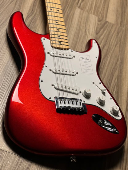 Fender Standard Stratocaster w/White Pickguard, Maple FB in Candy Cola