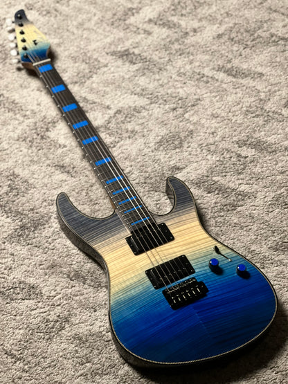 Dhatarattha Custom DST HH Flame in Ocean Storm Double Wipeout with Rosewood FB