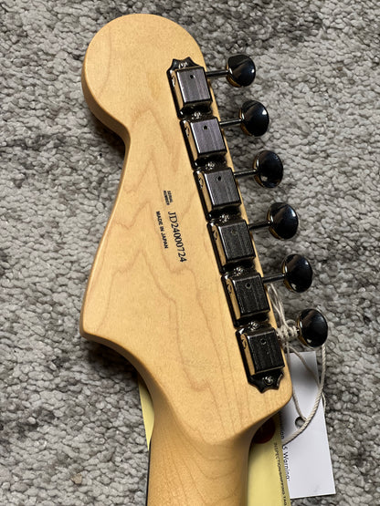 Fender Japan Hybrid II Jazzmaster Electric Guitar w/Quilt Maple Top with RW FB in Quilt Red Beryl JD24000724