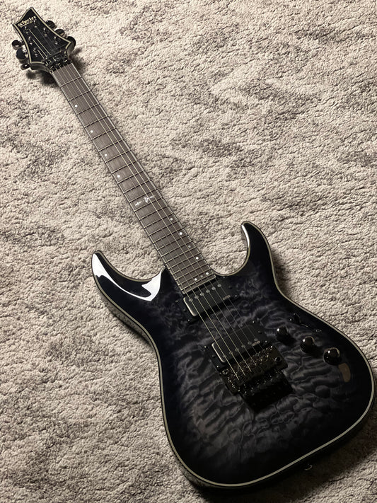 Schecter Hellraiser Hybrid C-1 FR TBB with Floyd Rose in Trans Black W23070014