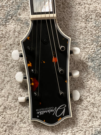 Dhatarattha Custom DLP in Black Over Triburst with 5A Flame Top Relic