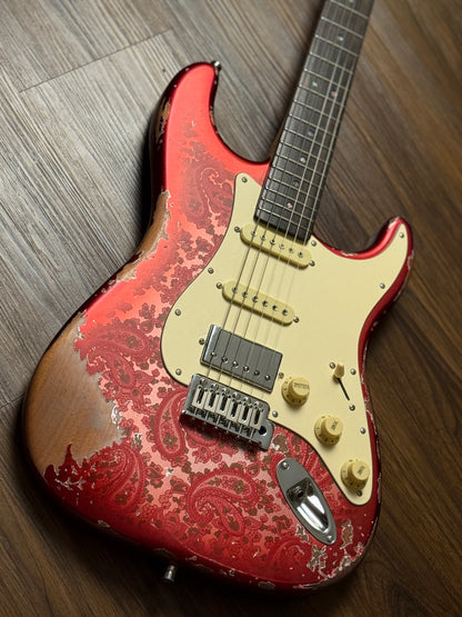 Dhatarattha Classic DST HSS in Pink Paisley with Rosewood FB and Nitrocellulose Lacquer Relic