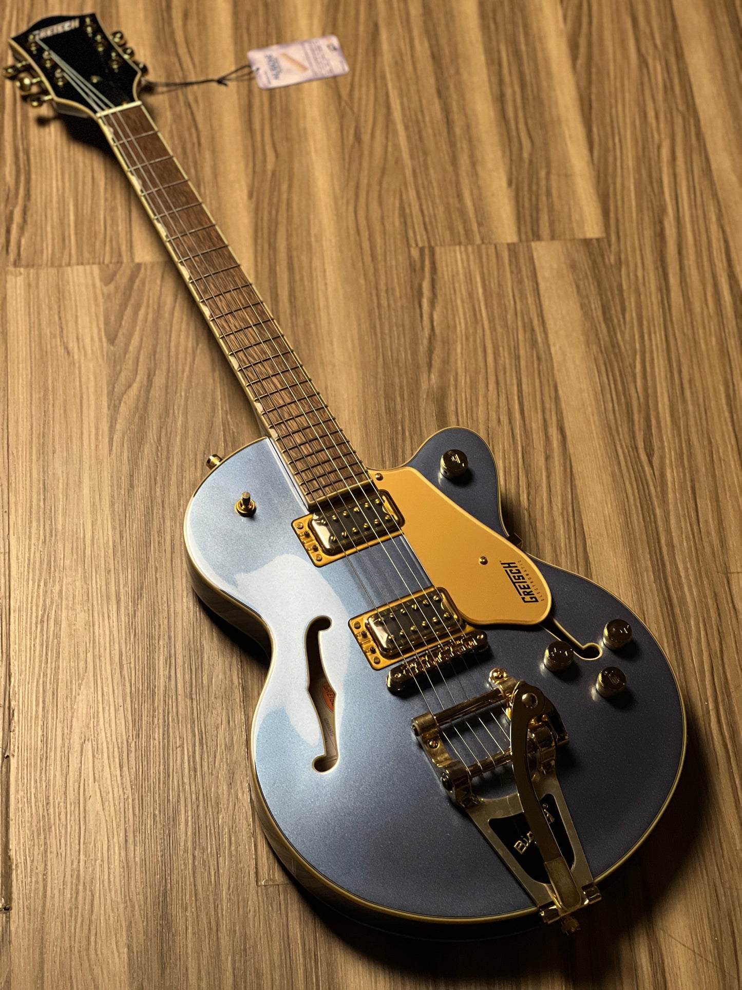 Gretsch G5655TG Electromatic Centre Block Jr Single-Cut w/Bigsby, Laurel FB in Cerulean Smoke