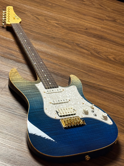 Fujigen FGN Guitars Expert EOS Odyssey in Navy Blue with Hardshell Case F230173