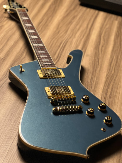 Ibanez Iceman IC420-ABM with IC Bag in Antique Blue Metallic