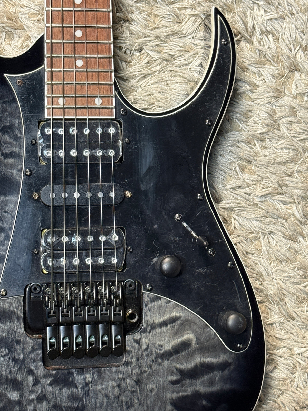 Ibanez RG450QMB-TGB in Transparent Gray Burst I261000621 (USED)