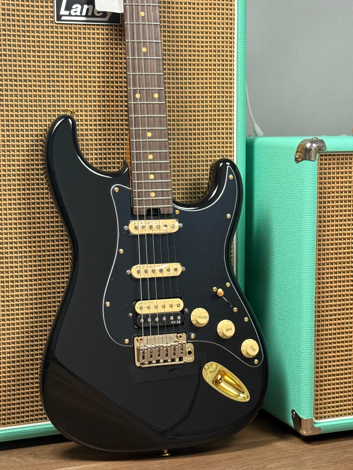 Soloking MS-1 Artisan with Rosewood FB in Black Beauty with Gold Hardware JESCAR