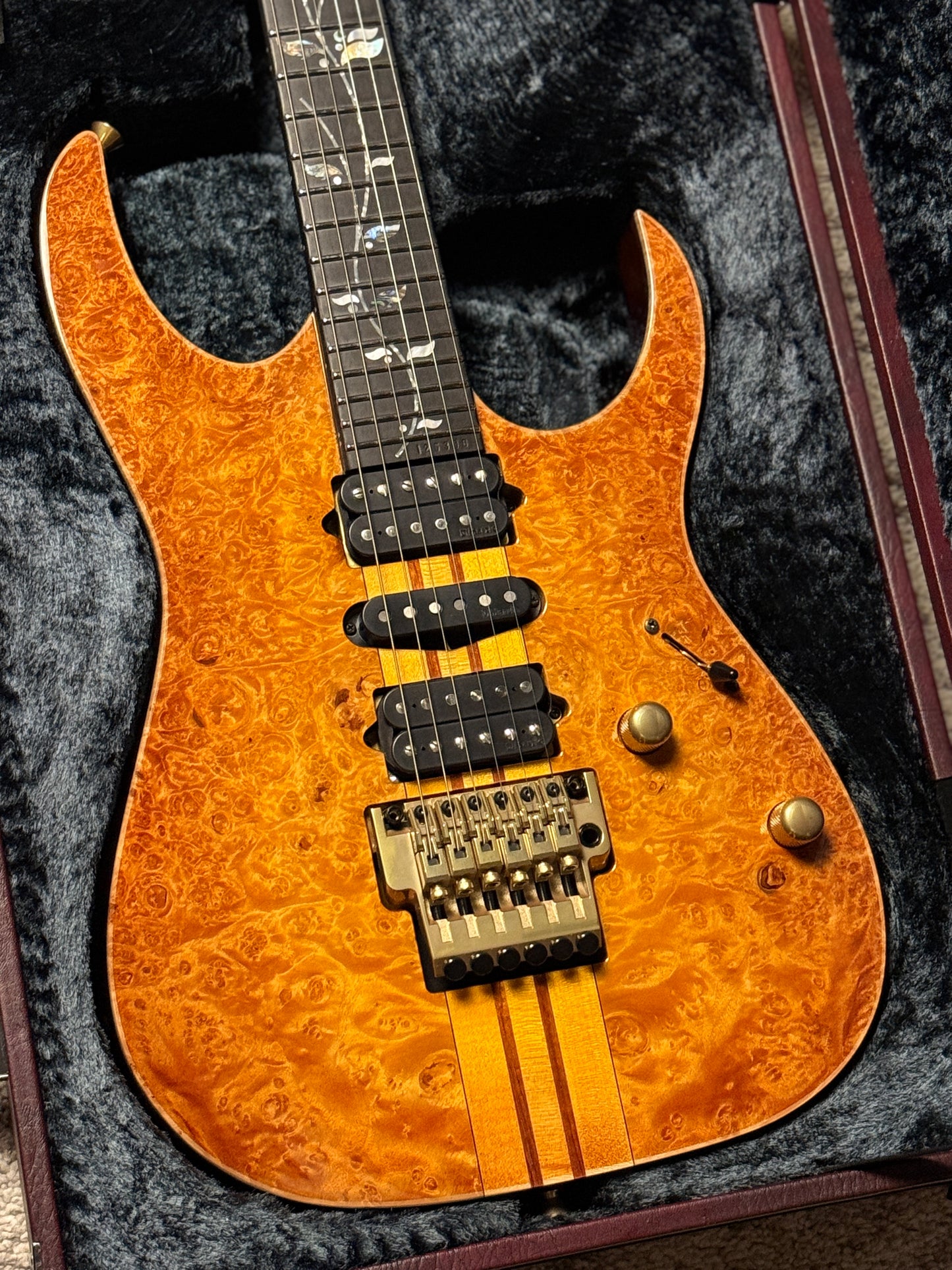 Ibanez Japan Custom Shop Visions IV1RG with Ebony FB in Amber I25306