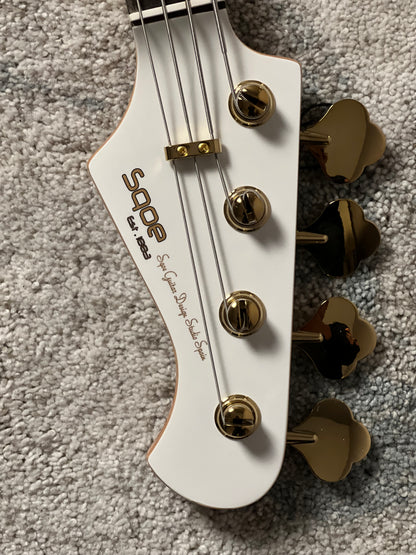 SQOE SPB609 4-STRING PB-STYLE in White