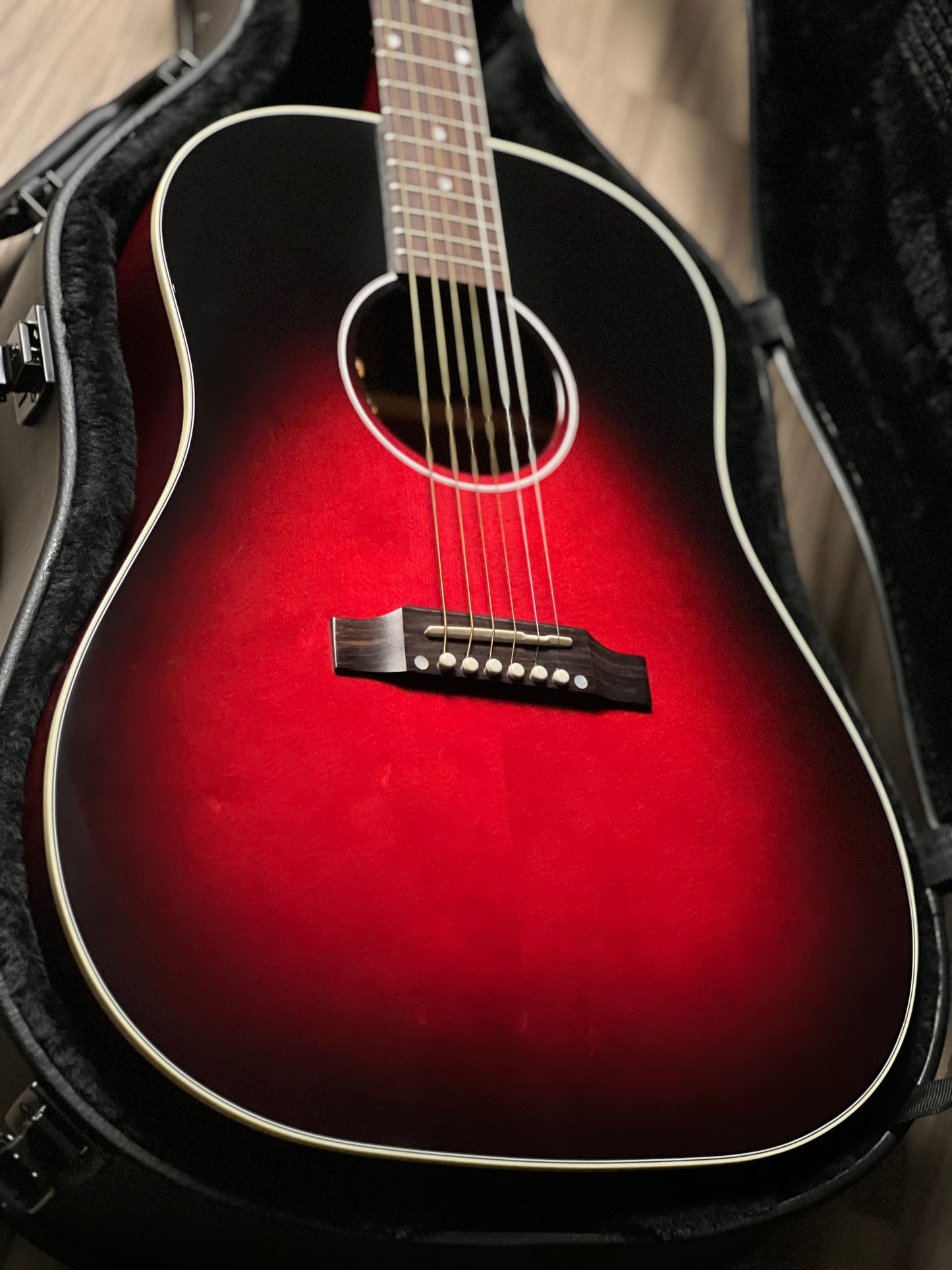 Gibson Slash J-45 in Vermillion Burst w/ Case