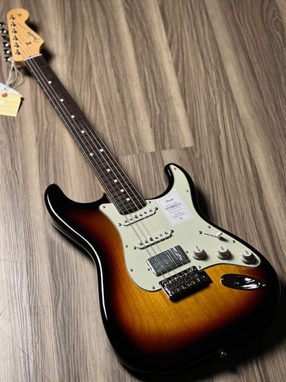 Fender Japan Hybrid II Stratocaster HSS with Rosewood FB In 3-Color Sunburst JD23033914