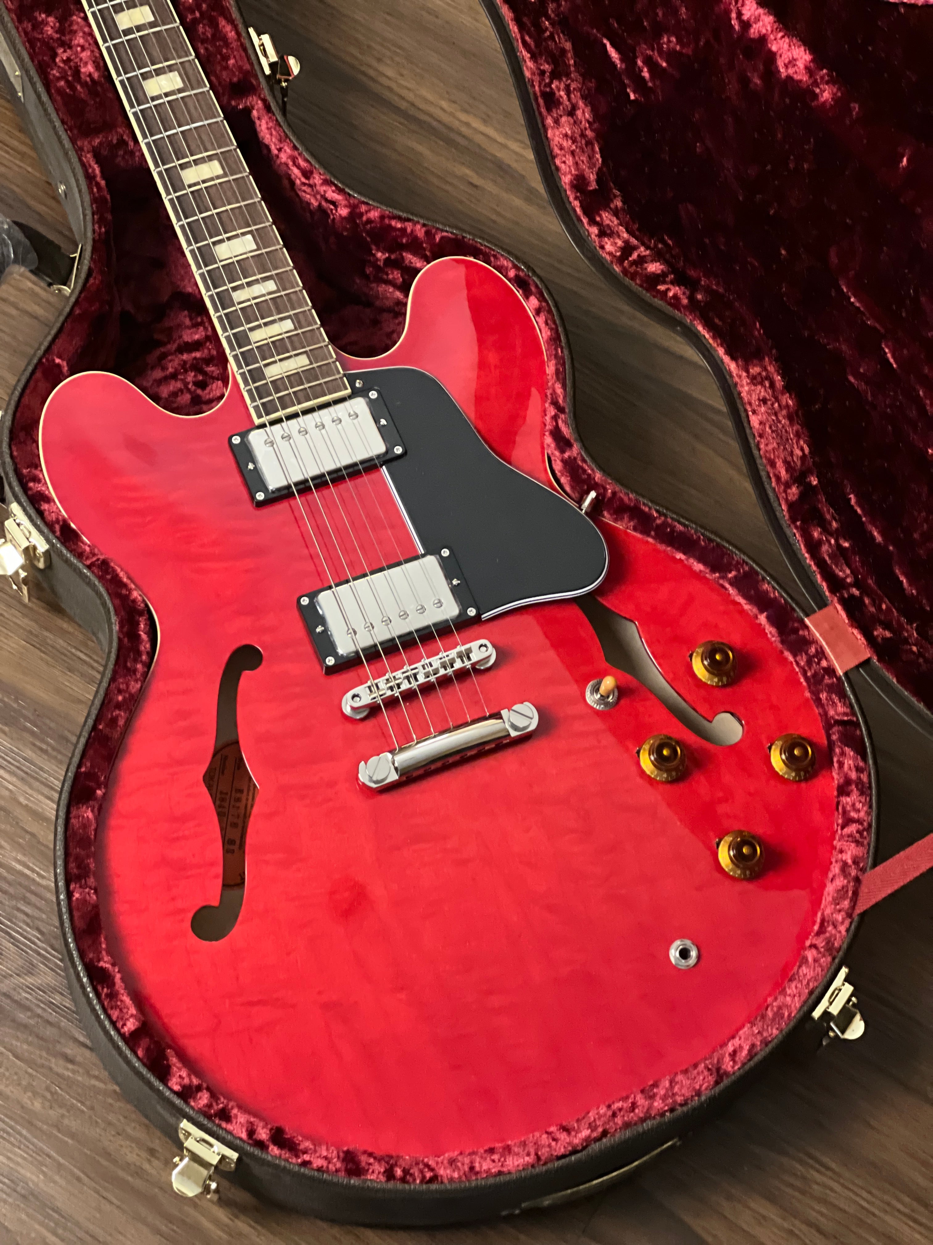 Tokai ES-178 SR Semi Hollow Vintage Series Japan in see Thru Red