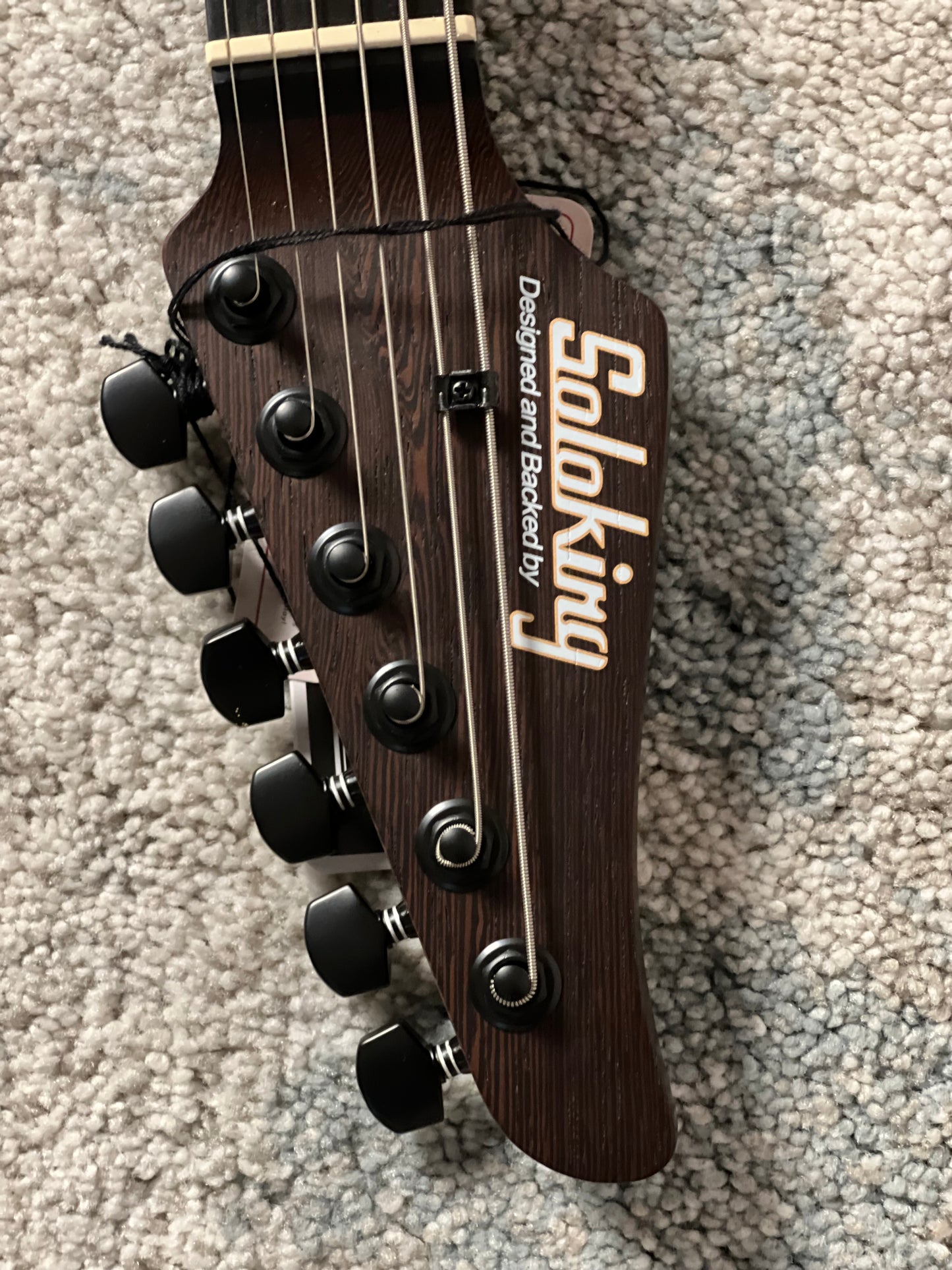 Soloking MJM-1 Custom Baritone HH with Wenge Neck in Open Pore White