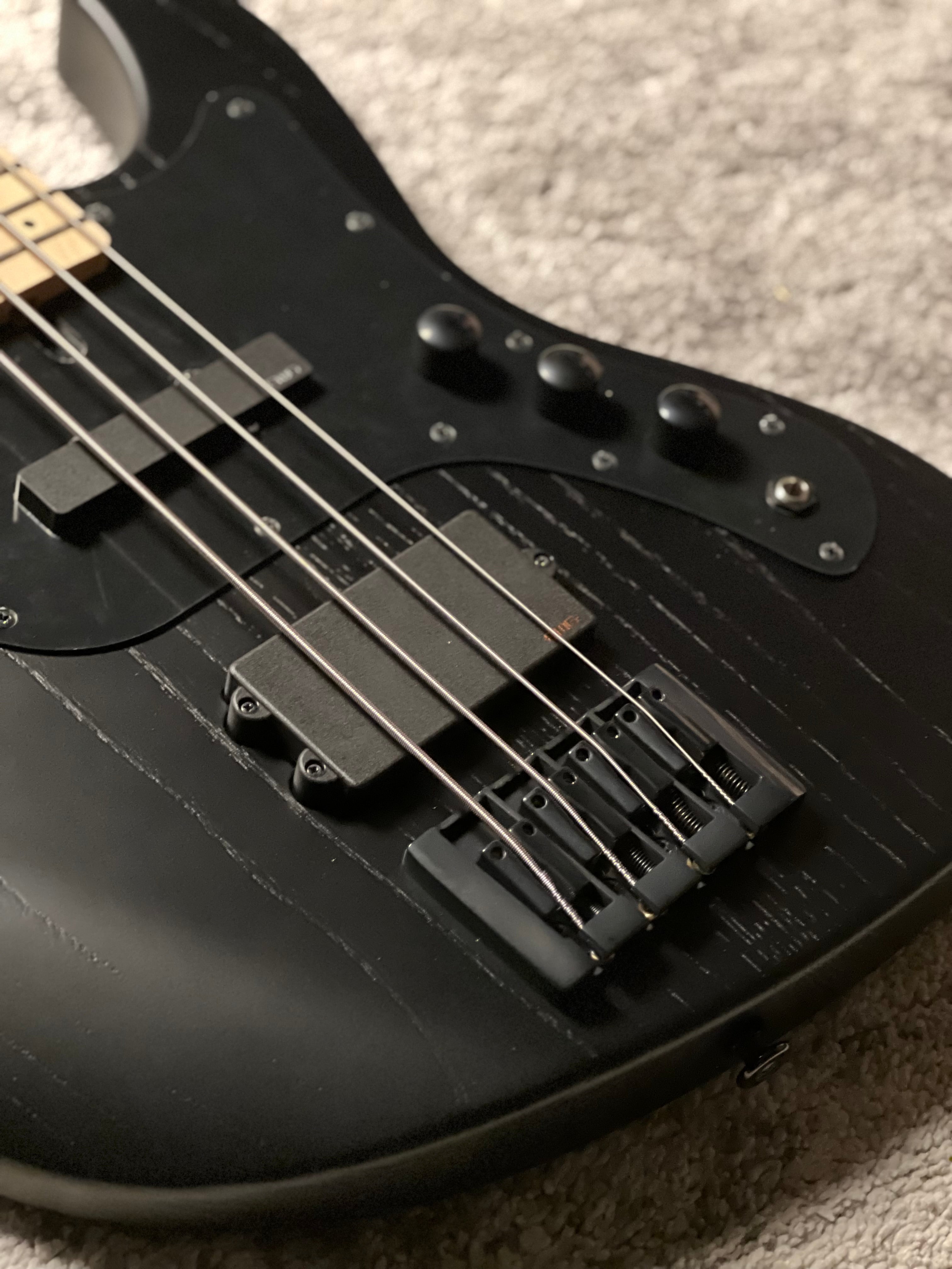 Fujigen FGN Mighty Jazz JMJ2-ASH-DEM/OPB in Open Pore Black