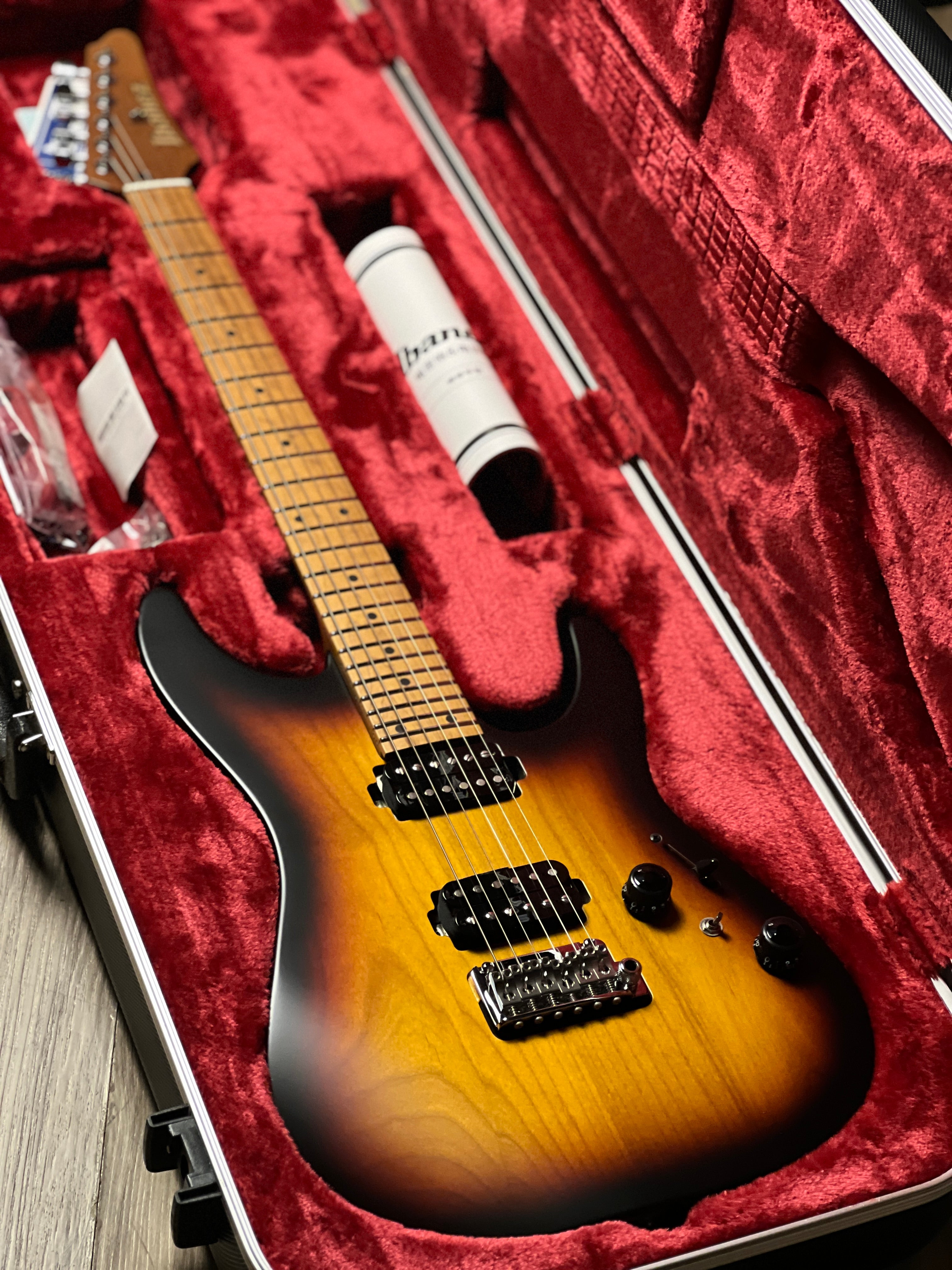 Ibanez Prestige Japan AZ2402-TFF in Tri Fade Burst Flat