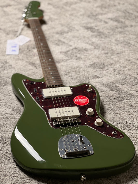 Squier FSR Classic Vibe 60s Jazzmaster with Laurel FB in Olive Metallic