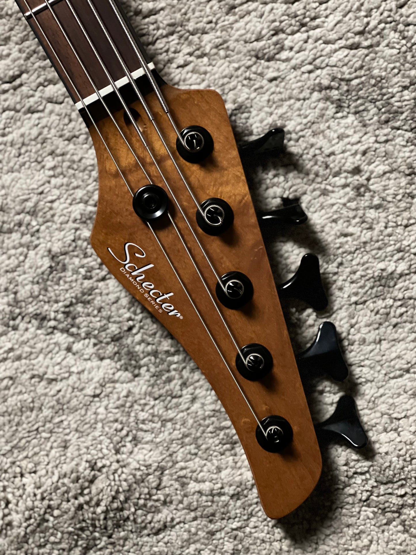 Schecter C-5 Standard 5-string in Tobacco Burl