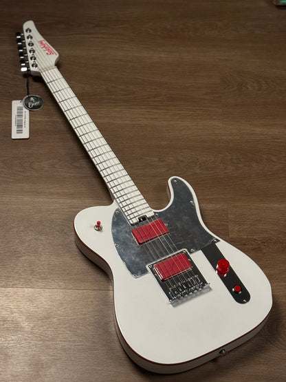 Soloking MT-1 Custom Lithography MOD in Artic White and Fishman Fluence Pickups