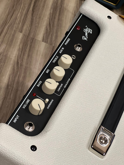 Fender Rumble 25 V3 Bass Combo Amplifier, Ivory, 230V EU