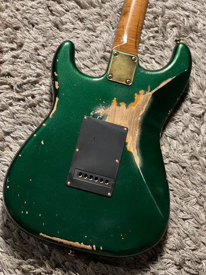 SLX Hawk Antique in Sherwood Green Metallic Over Sunburst with Gold Hardware Nitrocellulose Lacquer