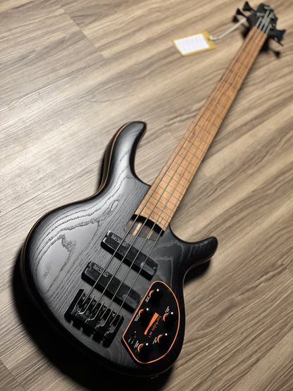 Cort B4 Element Fretless OPTB in Open Pore Transparent Black