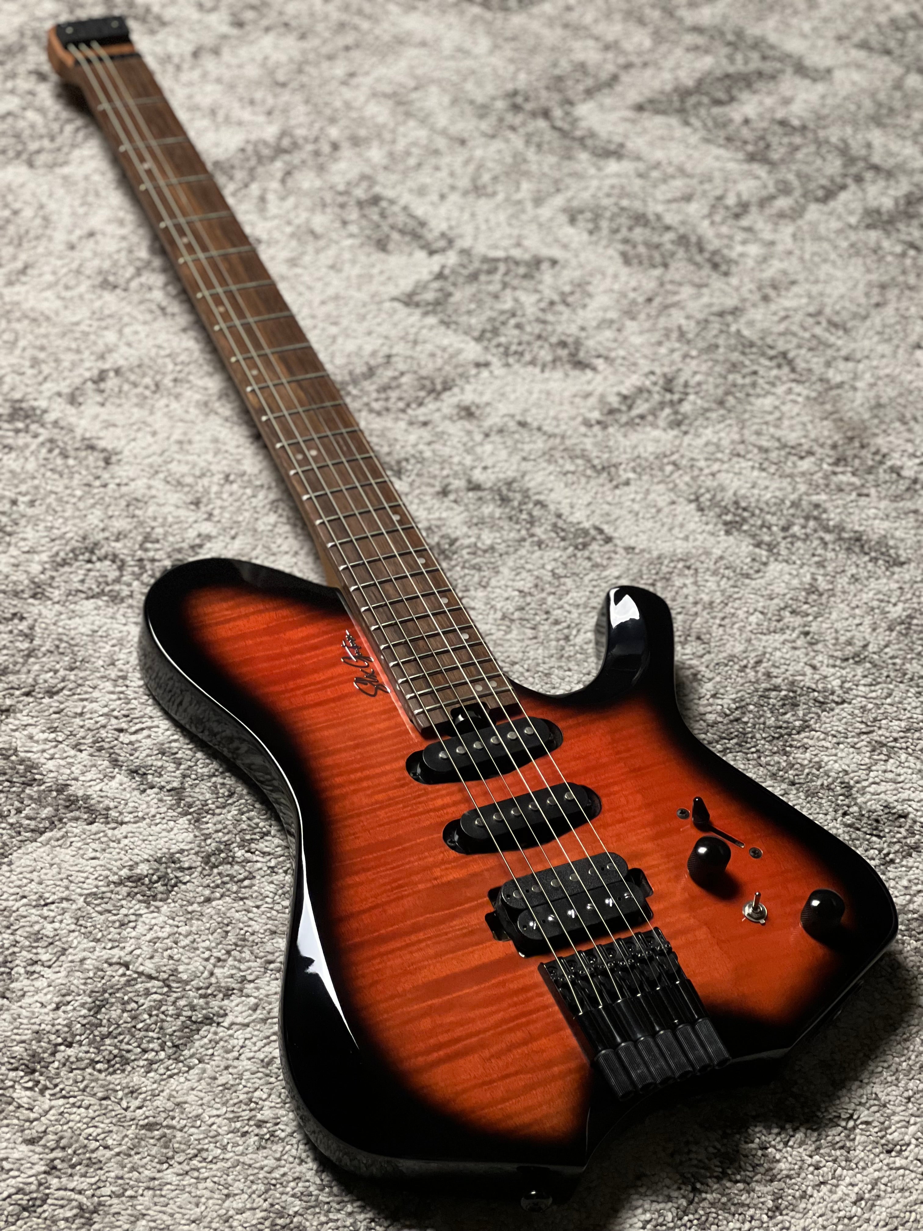 SLX Raptor Model B Headless with Flame Top in Fire Burst – nafiriguitar.com