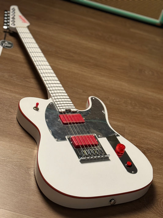 Soloking MT-1 Custom Lithography John 5 Tribute MOD in Artic White and Fishman Fluence Pickups