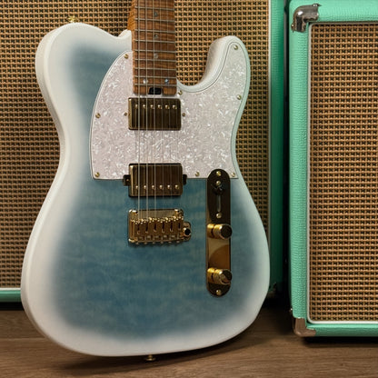 Soloking MT-1 Custom 24 FMN Elite with Flame Neck in Larimar Nafiri Special Run