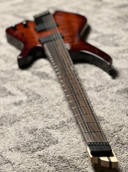 SLX Raptor Hybrid MS-7 Model A Headless with Quilt Top in Tiger Eye Burst