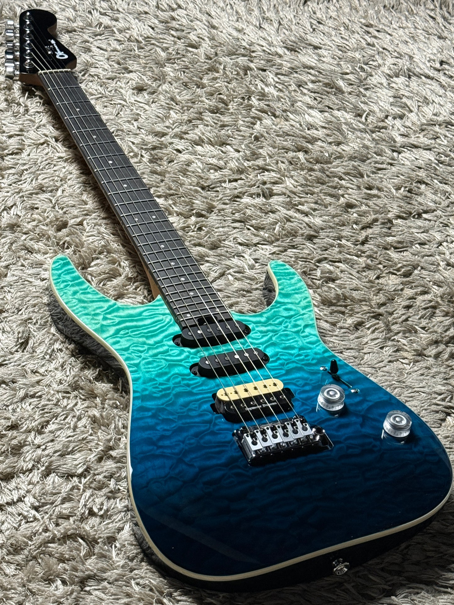 Charvel Pro-Mod Plus Dinky DK24 HSS QM in Blue Curaçao ICC250000 (USED)
