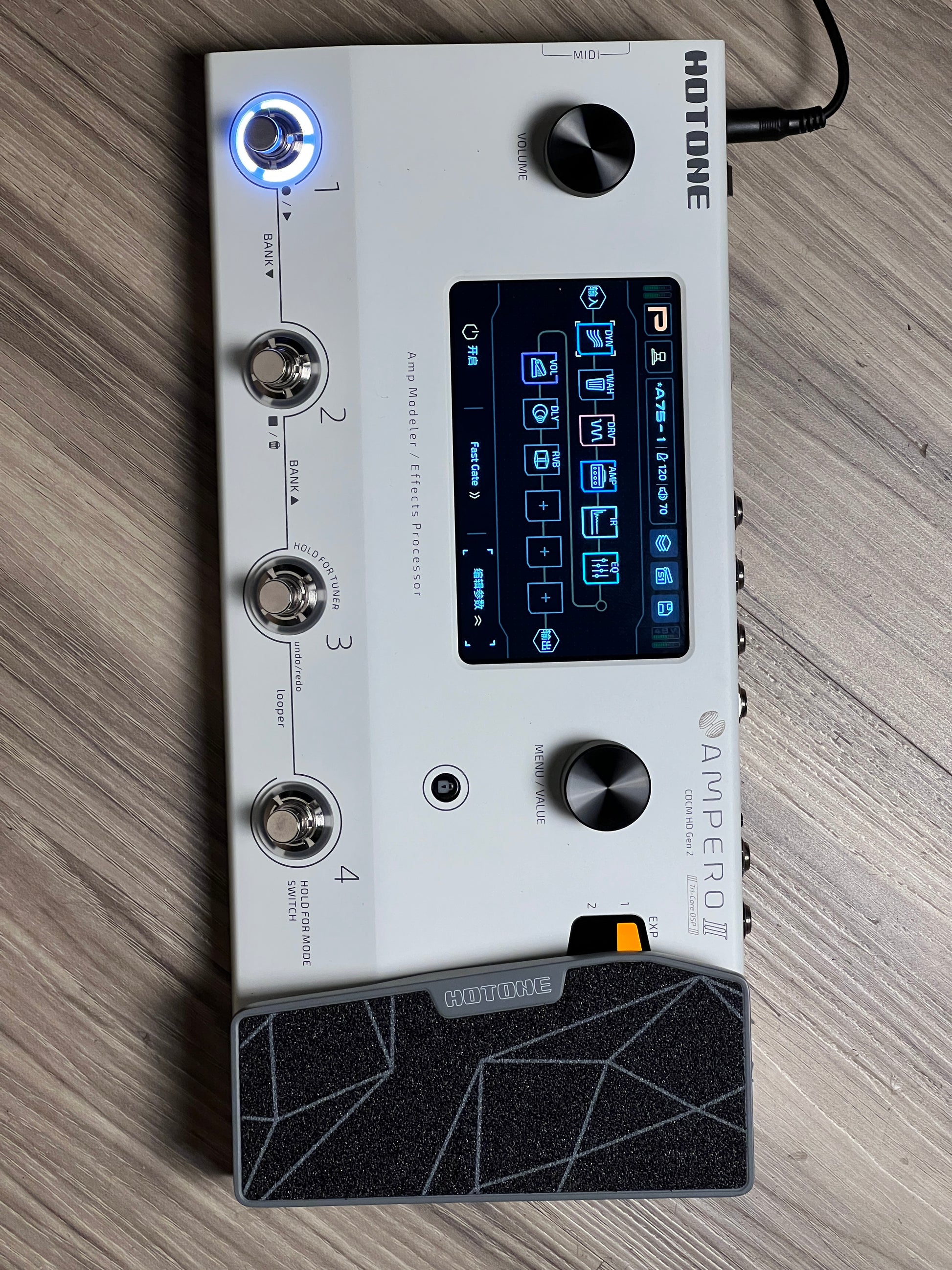 hotone guitar pedals Hotone Ampero II MP-350 Multi Effects Guitar Pedal (English and Intern – nafiriguitar.com