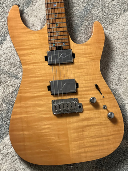 Soloking MS-1 Custom 24 HH MOD Flat Top FMN in Natural Gloss with Fishman Fluence Pickups