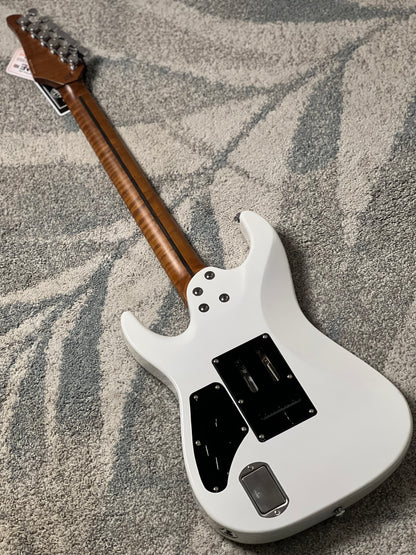 Soloking MS-1 Custom 24 HH Quilt FMN in Malibu Sunset Surf Fade White Back JESCAR with Fishman Fluence
