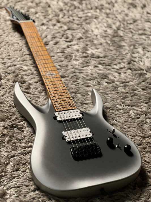 SQOE SEIB7S 7 String in Satin Neon Silver