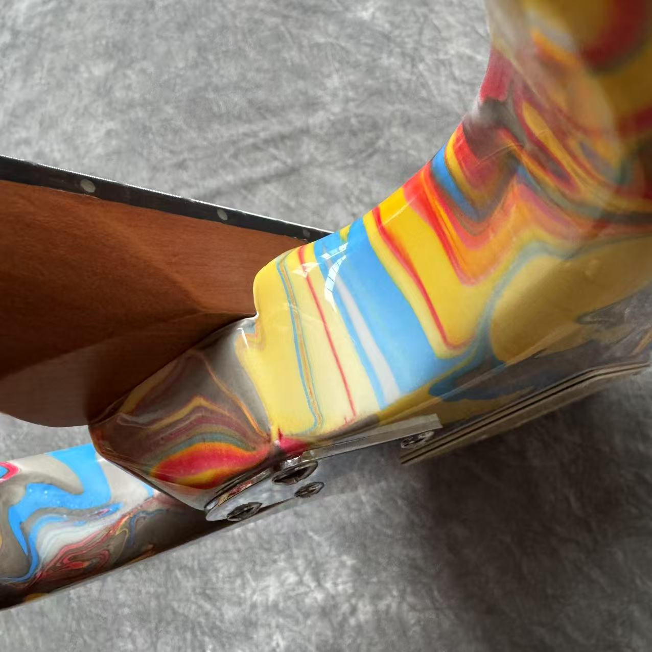 Dhatarattha Custom DST HSS in Red Marble Swirl with Rosewood FB