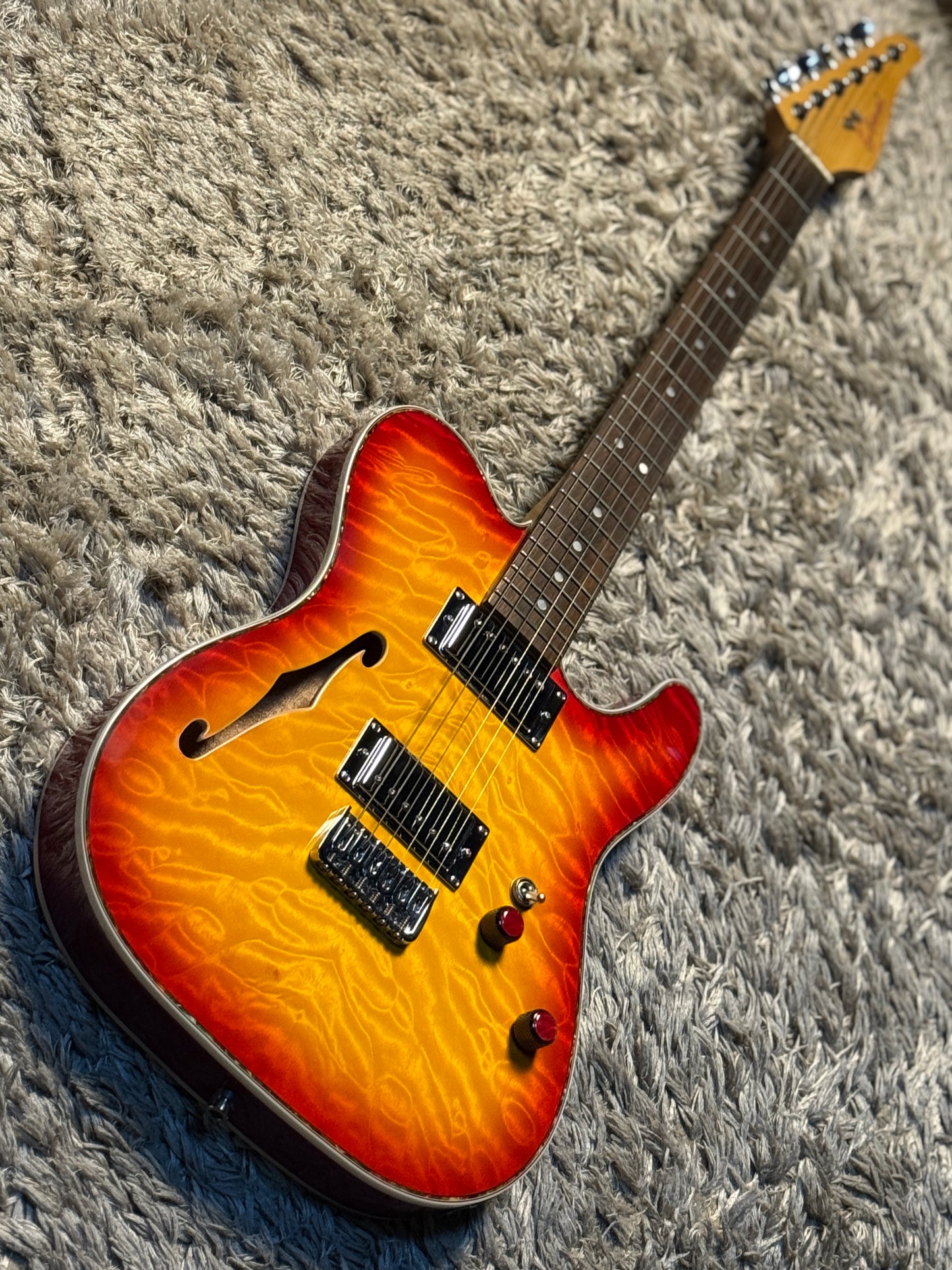 Dhatarattha Performance DTL HH Thinline in Cherry Sunburst with Rosewood FB