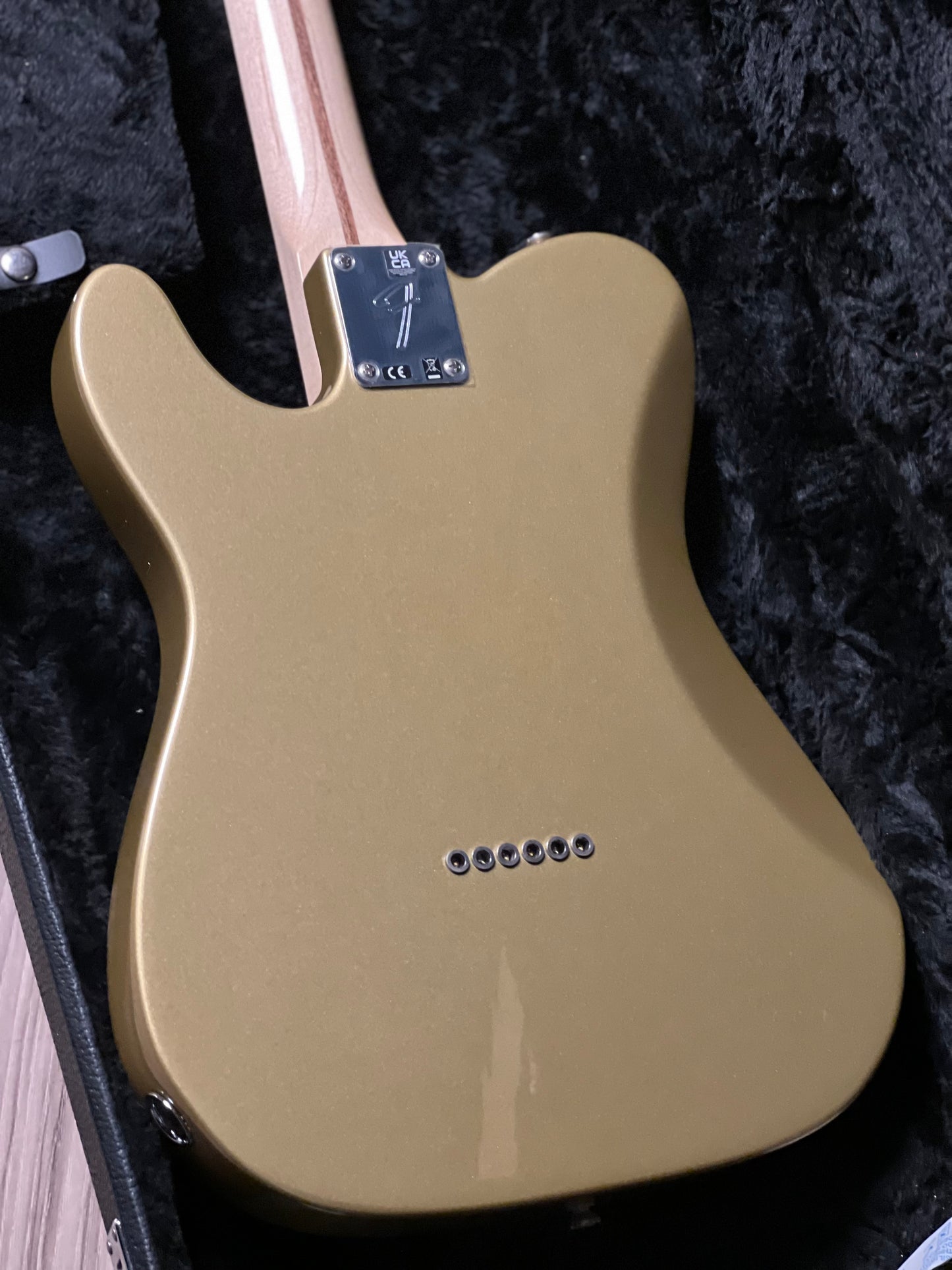 Fender Chris Shiflett Telecaster Deluxe with Case in Shoreline Gold MX22072937