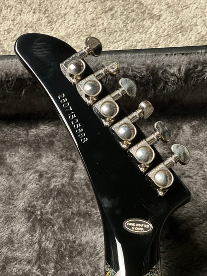 Epiphone Lzzy Hale Explorer Custom in Black Diamond Holographic Sparkle