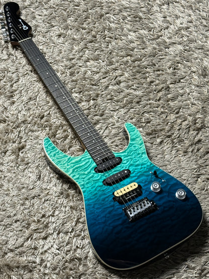 Charvel Pro-Mod Plus Dinky DK24 HSS QM in Blue Curaçao ICC250000 (USED)