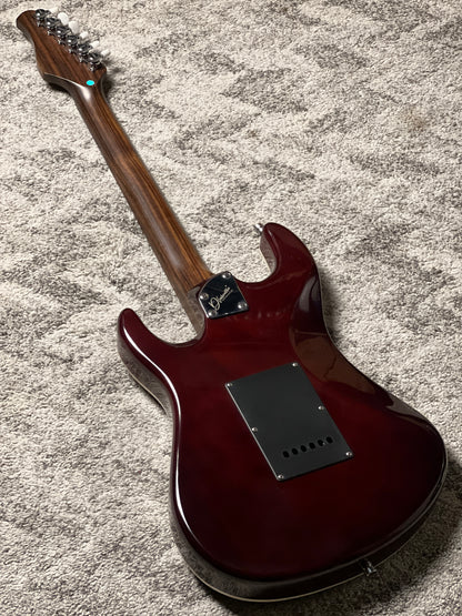 Dhatarattha Custom DST HSS Quilt in Bengal Burst with One Piece Rosewood Neck