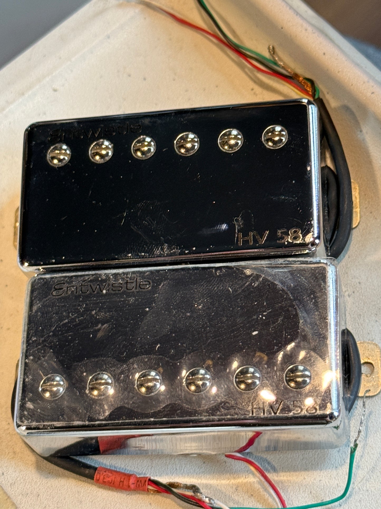 Alan Entwistle HV-58CR Chrome Covered Pickup Set (Neck and Bridge)