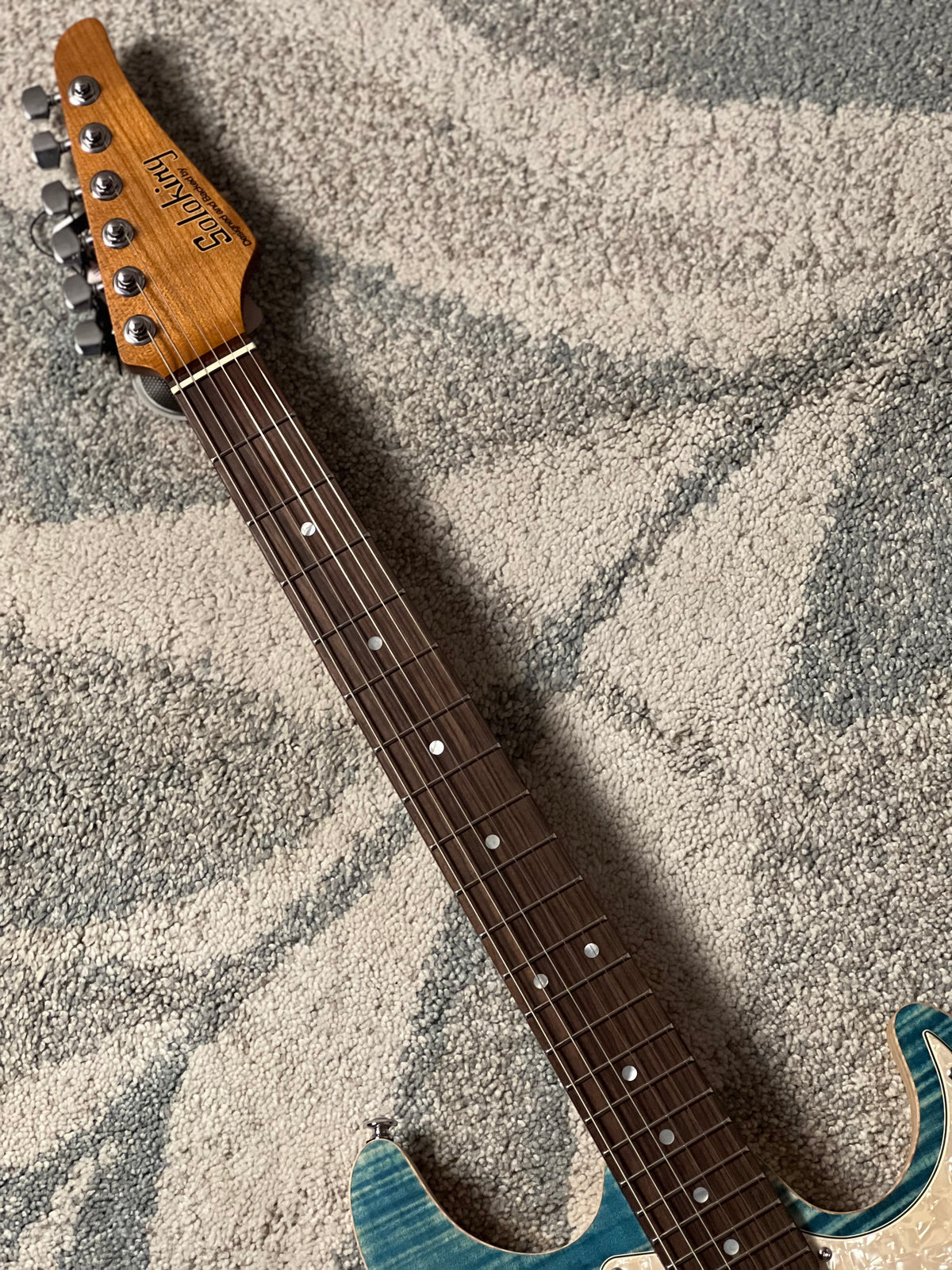 Soloking MS-1 Classic Flat Top FMN with Rosewood FB in Jeans Pacific Blue Limited Edition JESCAR